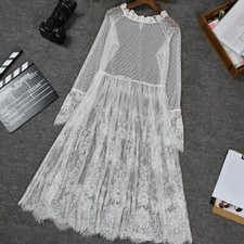 Femme Dentelle Manches Longues