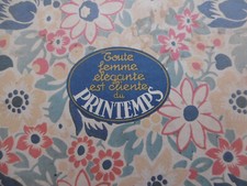 Magasin "Le Printemps" : boite 1930 cartonnage fleuri