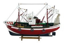 Chalutier de pêche Maquette de bateau en Bois 46 x 31 cm Sea-Club