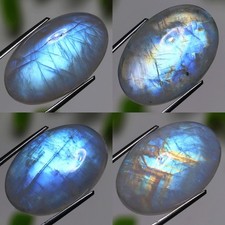 Marée de lumière ~ 4 cristaux ovales de collection en pierre de lune...