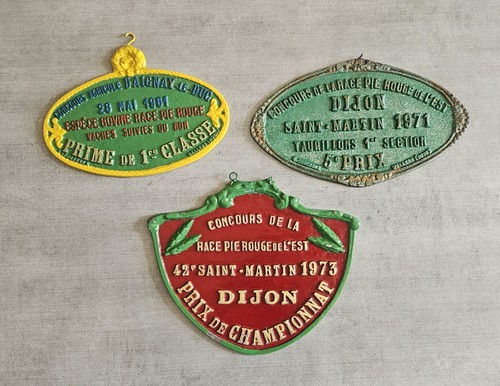 Lot plaques concours agricole