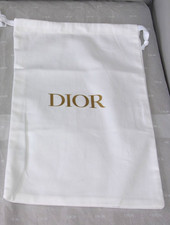 DIOR  POCHETTE / DUST BAG TISSU BLANC POUR PROTECTION TRANSPORT ACCESSOIRES DIOR