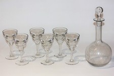 6 verres ancien à Martini, bar bistrot + carafe