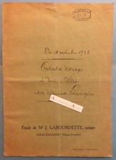 ● Contrat de mariage 1926 Joseph SERP Berthe Lasvergères - Argelès Gazost