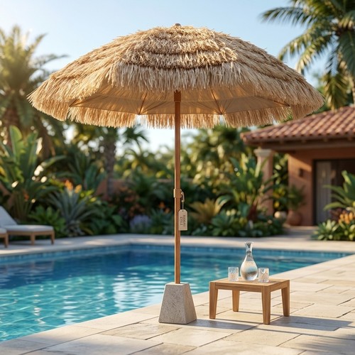 Parasol paille exotique - parasol,