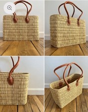 Panier Artisanal Jonc et Cuir