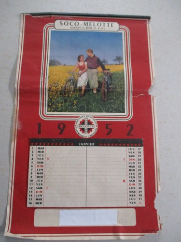 Calendrier 1952 - calendrier,