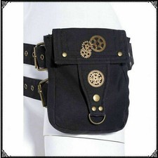 Sac ceinture femme steampunk taille pack rock punk jambe tombante hanche étui vintage ~