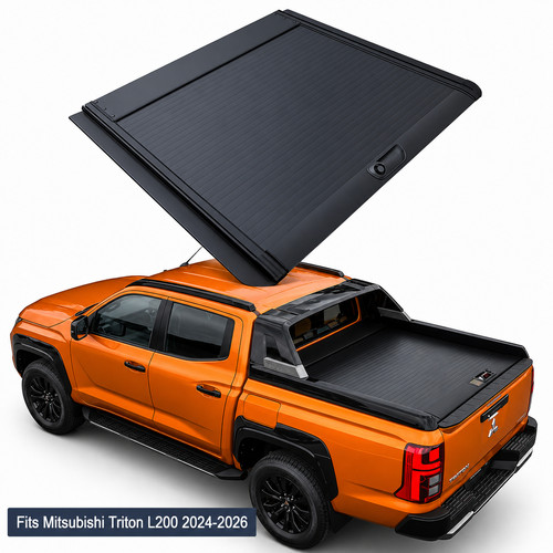 Black retractable truck - truck, bed