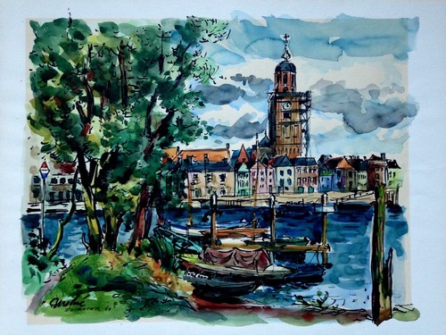 Belle aquarelle luis vidal - aquarelle,