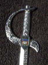 Coupe papier métal, épée