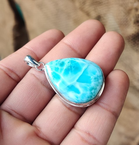 Larimar gemstone 925 sterling - gemstone,