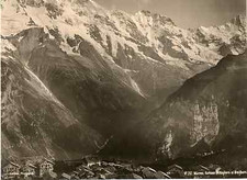 Photoglob, Suisse, Müren, Kurhaus (Mittaghorn et Breithorn)  vintage photomechan