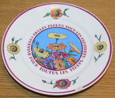 vintage ASSIETTE luneville opaque HANSI alsace BELLES FLEURS TERRES mine POTASSE