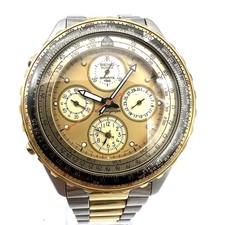 Chronographe SEIKO Flightmaster 7T34-6A00 Alarme De Vol Pilote Sport 150 RICAMBI