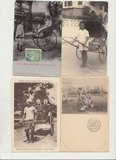 RICKSHAWS POUSS POUSS Africa Asia 41 Vintage Postcards pre-1940 (L2672)