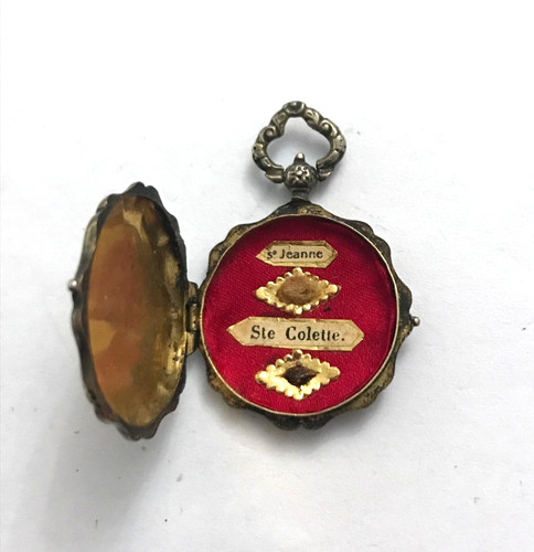 Ancien pendentif reliquaire - ancien,