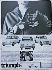 PUBLICITÉ DE PRESSE 1967 TRIUMPH 1300 TRIUMPH 2000 COUPÉ GT6 2 LITRES