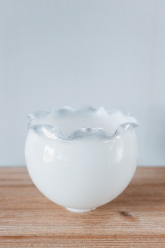 Bel abat jour opaline - opaline, blanc