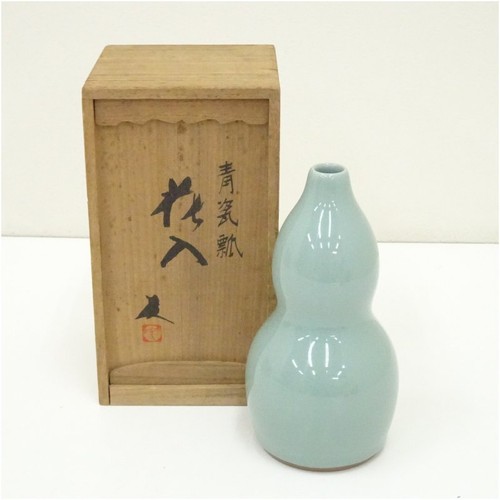Vase ikebana gourde céladon - ikebana,