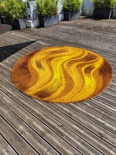 Tapis rond vintage en laine - Diamètre 235cm