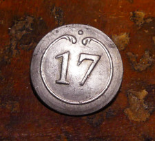 Bouton MOD 1791 royal bourgogne Nr 17  GM  24,5mm en etain