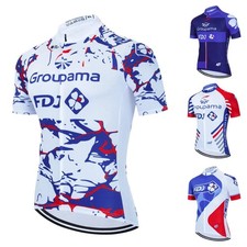 2025 FDJ New Men Cycling Jersey Short Sleeve Summer Bicycle Jersey Road Bike Cyc