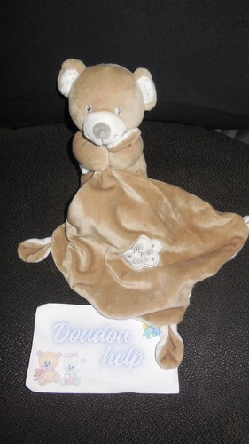 Doudou peluche mouchoir ours
