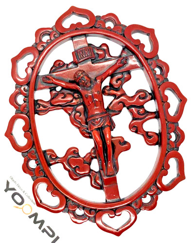 Rare objet ancien art crucifix