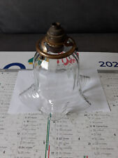 ABAT JOUR EN VERRE AVEC DOUILLE ET GRIFFE LAITON