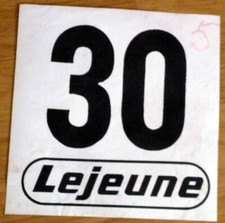 ancien Dossard - LEJEUNE N° 30 course cyclisme