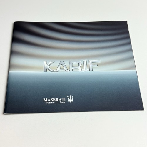 Maserati karif 16p brochure - karif, /