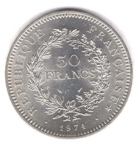 Francs hercule 1974 en - francs,