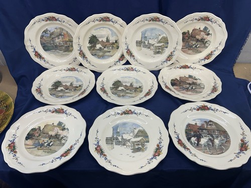 Anciennes assiettes plates - 10,