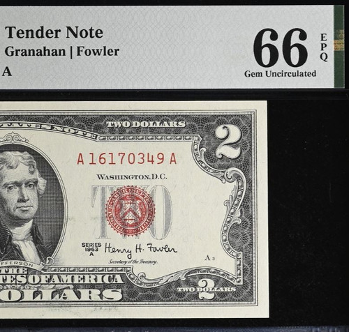 1963a legal tender pmg - 1963a,