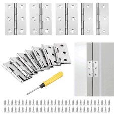 10 PCS Charnières de Portes 75 * 50MM Paumelles de Porte Inox Petites Charniè...