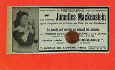 PARIS / JUMELLES MACKENSTEIN / PETITE PUBLICITÉ ADVERTISING 1910