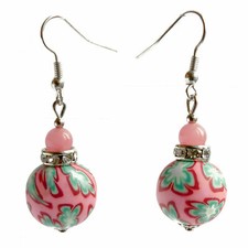 boucles d'oreilles fimo motif