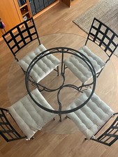 Table ronde manger verre - table,