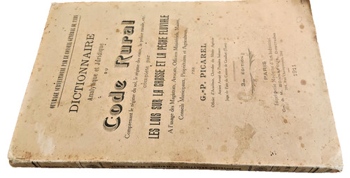 Code rural 1911 dictionnaire - code,
