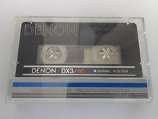 DENON DX3 60 VINTAGE 1983 IEC I TYPE I BLANK AUDIO CASSETTE TAPE MADE IN JAPAN