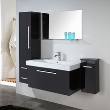 MEUBLE SALLE DE BAIN NOIR