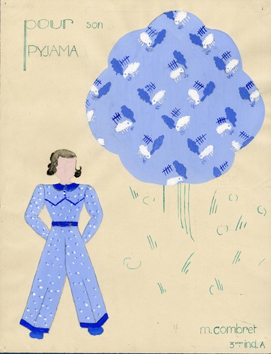 Pour son pyjama - pyjama", maquette