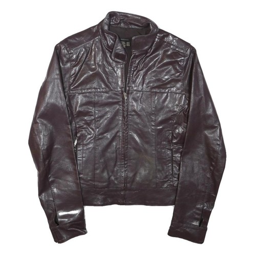 Zara basic veste cuir marron - zara,