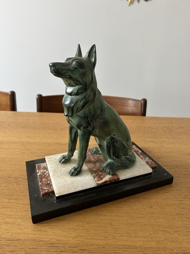 Statue régule art deco chien - deco,