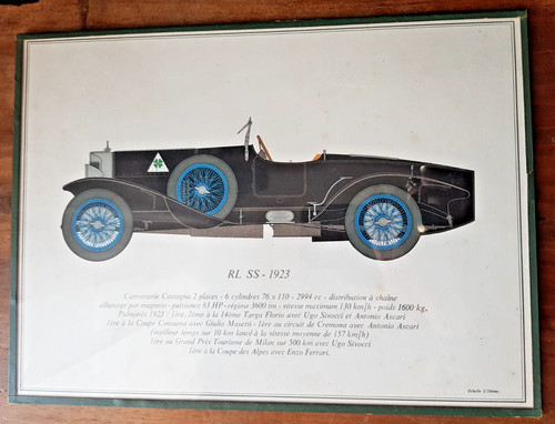 Ancienne gravure voiture - de,