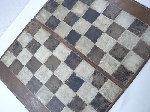 Antique leather chess - chess, board