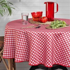 Nappe Ronde Petit Vichy Rouge