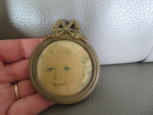 Ancien cadre photo rond - cadre, en