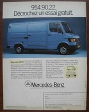 Publicité Papier - Utilitaire Mercedes 207 D De 1982